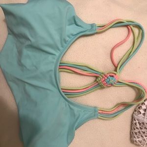 light blue bathing suit top